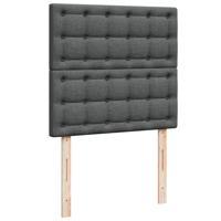 Boxspring met matras stof donkergrijs 140x200 cm - thumbnail