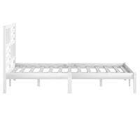 Bedframe massief grenenhout wit 140x190 cm - thumbnail