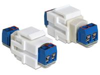 DeLOCK 86323 terminalblock terminalblock Blauw, Wit kabeladapter/verloopstukje - thumbnail