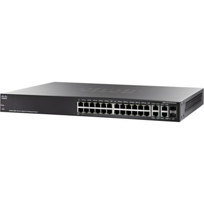 Cisco SG300-28MP-K9-EU Gigabit Ethernet (26 10/100/1000 PoE-poorten, 2 combo mini-GBIC-poorten)