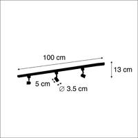 QAZQA Modern railsysteem met 3 spots wit 1-fase - Iconic Jeany - thumbnail