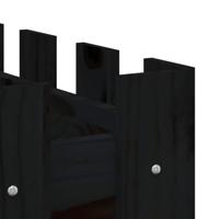Plantenbak verhoogd hekontwerp 150x50x50 cm grenenhout zwart - thumbnail