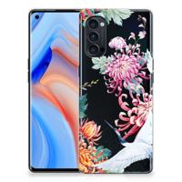OPPO Reno4 Pro 5G TPU Hoesje Bird Flowers - thumbnail