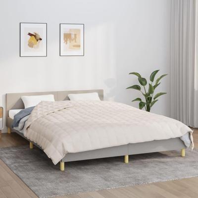 VidaXL Verzwaringsdeken 200x230 cm 9 kg stof lichtcrèmekleurig VidaXL Verzwaringsdeken 200x230 cm 9 kg stof lichtcrèmekleurig
