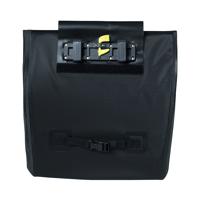 Basil urban dry shopper - waterdichte fietsshopper, vegan leather details, verstelbare sluiting, reflectie, mat zwart - thumbnail