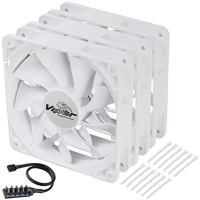 Akasa Viper Computer behuizing Ventilator 12 cm Wit 3 stuk(s)