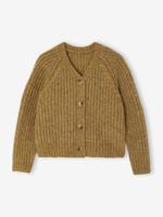 Gebreid vest olijf - thumbnail