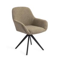 Jesper Home Eetkamerstoel 'Kushi' Turn Black, Draaibaar, kleur Moss Meadow - thumbnail