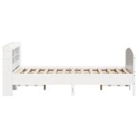 Bedframe zonder matras massief grenenhout wit 160x200 cm - thumbnail
