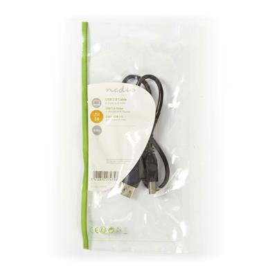 USB 2.0-Kabel | A Male - B Male | 0,5 m | Zwart