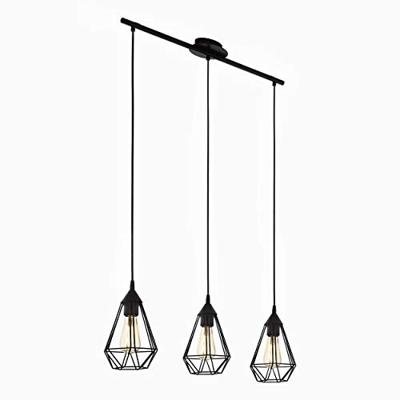 Eglo Vintage eettafel hanglampTarbes 3-lichts zwart - 94189