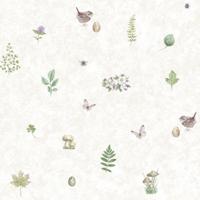 Galerie Just Kitchens Behang met paddestoelen, vogels en vlinders - G45442 - thumbnail