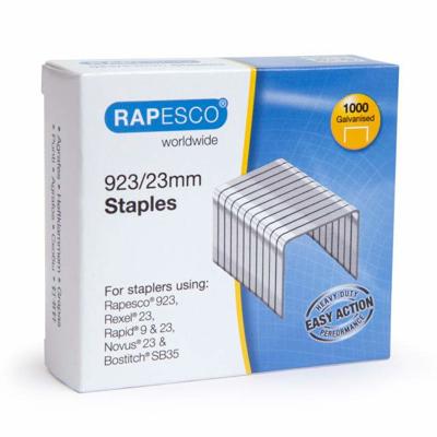 Nieten Rapesco Heavy Duty 923 23mm 1000 stuks zilver Nieten Rapesco Heavy Duty 923 23mm 1000 stuks zilver