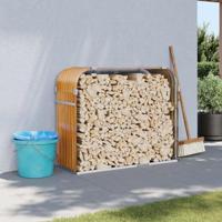 VidaXL Haardhoutopslag 120x45x100 cm gegalvaniseerd staal houtlook - thumbnail
