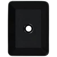 Wastafel 40x30x13 cm keramiek zwart - thumbnail