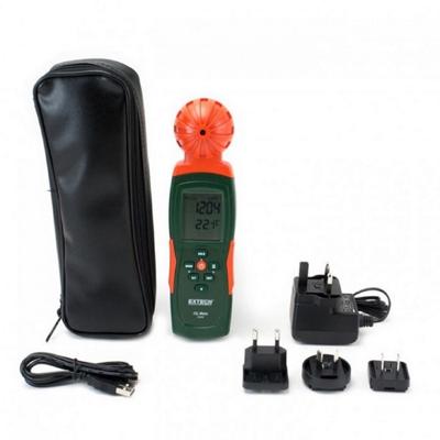 Extech CO240 Kooldioxidemeter 0 - 9999 ppm Met temperatuurmeting, Met USB-interface, Met datalogger
