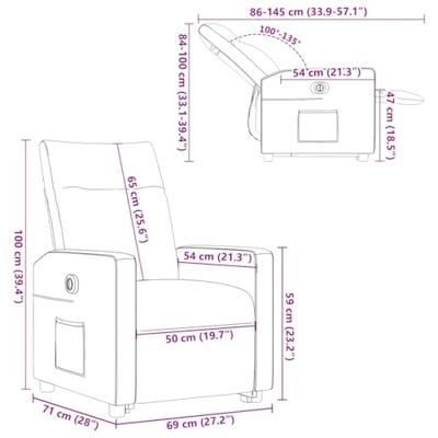 Sta-op-stoel elektrisch verstelbaar stof taupe