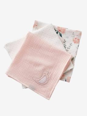 Set van 3 EAU DE ROSE Oeko-Tex® luiers roze Set van 3 EAU DE ROSE Oeko-Tex® luiers roze
