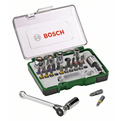 Bosch Accessoires 27-delige ratelset en schroevendraaier - 2607017160