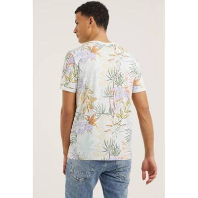 JACK & JONES PREMIUM T-shirt Blales met all over print wit/oranje