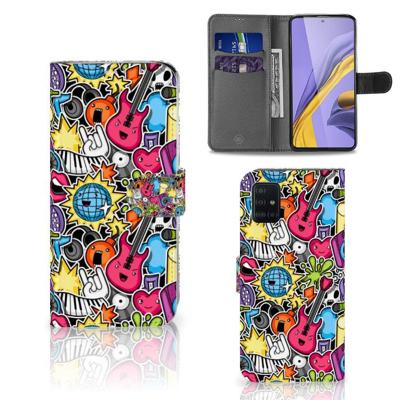 Samsung Galaxy A51 | Wallet Case | met Pasjes | Punk Rock Samsung Galaxy A51 | Wallet Case | met Pasjes | Punk Rock