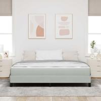 Boxspringbed met matras Lichtgrijs 180 x 200 cm Fluweel - thumbnail