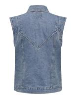 Only Onlkennedy Sl Dnm Waistcoat Bj Noos Gilets Medium Blue Denim - thumbnail