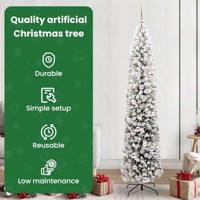 VidaXL Kunstkerstboom groen 210 cm pvc en staal en kunststof - thumbnail