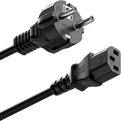 Manhattan Stroom Aansluitkabel [1x Apparaatstekker, male C13 - 1x Randaarde stekker] 3 m Zwart