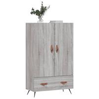 Hoge kast 69,5x31x115 cm bewerkt hout grijs sonoma eikenkleurig - thumbnail
