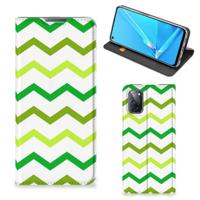 OPPO A52 | A72 | Hoesje met Magneet | Zigzag Groen - thumbnail