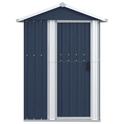 VidaXL Tuinschuur 126x97,5x177 cm gegalvaniseerd staal antracietkleur VidaXL Tuinschuur 126x97,5x177 cm gegalvaniseerd staal antracietkleur