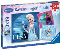 Ravensburger disney frozen puzzel: elsa, anna & olaf, 3x49st. - thumbnail