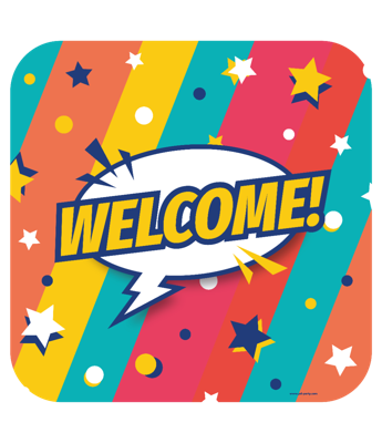 Huldeschild &apos;Welcome&apos; Rainbow