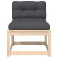 Tuinbank met kussens massief grenenhout - thumbnail