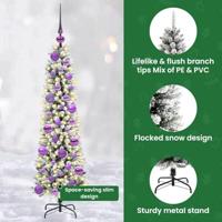 VidaXL Kunstkerstboom met 150 led wit 120 cm pvc en metaal en plastic - thumbnail