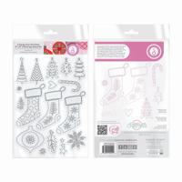 Tonic Studios • a candy cane christmas stamp set 3 stockings 18pcs - thumbnail