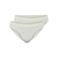 2-Pack dames high leg lips - Rib - XS - Creme | Dames slip - Onderbroek - Ondergoed - XS - Onderbroek - Ondergoed - thumbnail