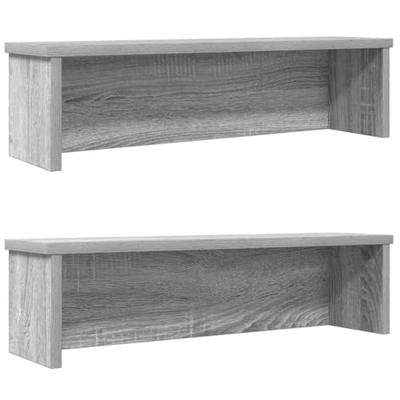 VidaXL Keukenrekken stapelbaar 2 st 60x15x16 cm grijs sonoma eiken