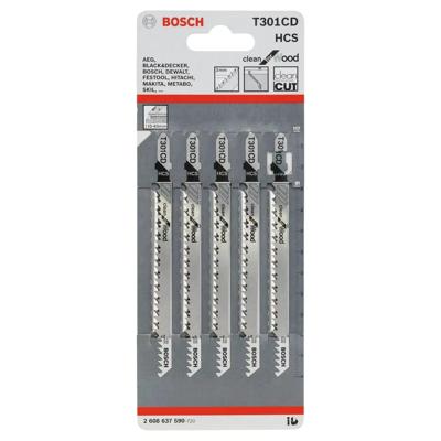 Bosch Accessoires Bosch decoupeerzaagblad t301cd (5st) Bosch Accessoires Bosch decoupeerzaagblad t301cd (5st)