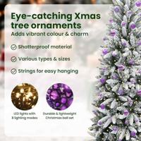 VidaXL Kunstkerstboom wit 240 cm pvc en plastic en staal en pe - thumbnail