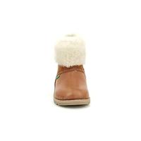 Leren enkellaarsjes voor babymeisjes Nonofur KICKERS® 1ste stapjes karamel - thumbnail