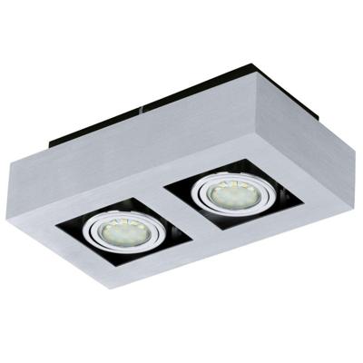 Eglo Led plafondspotLoke 1 2-lichts led metaalgrijs - 91353