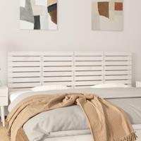 Hoofdbord wandmontage 166x3x63 cm massief grenenhout wit - thumbnail