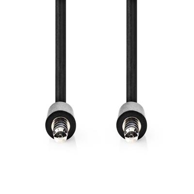 Stereo-Audiokabel | 3,5 mm Male Dun - 3,5 mm Male Dun | 1,0 m | Zwart