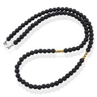 Memphis Accessoires Heren Ketting van Matte Agaat Kralen - Natuursteen - 6mm-60cm - thumbnail