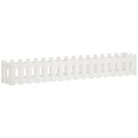 VidaXL Plantenbak verhoogd hekontwerp 200x30x30 cm grenenhout wit - thumbnail