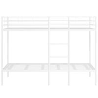 Stapelbed zonder matras 107x203 cm staal wit - thumbnail