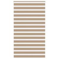 VidaXL Zebra blind 135x200 cm stofbreedte 130,9 cm polyester zandbruin - thumbnail