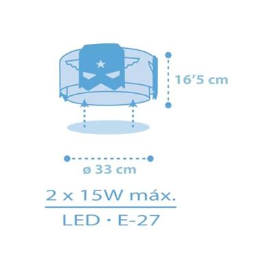 Dalber Kinderkamer plafondlampBlue Hero - 61816